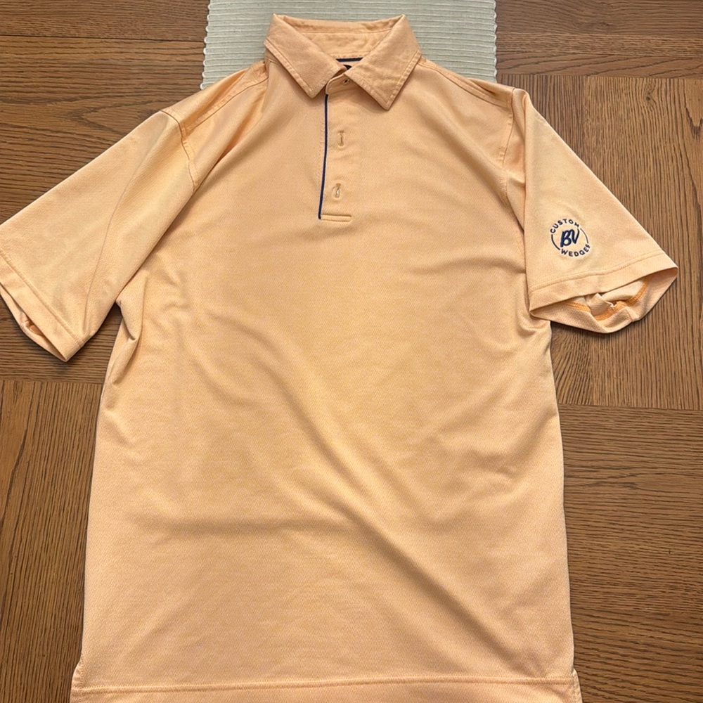Foot Joy Men's Orange SS Polo Shirt sz S Bob Vokey Wedges Custom